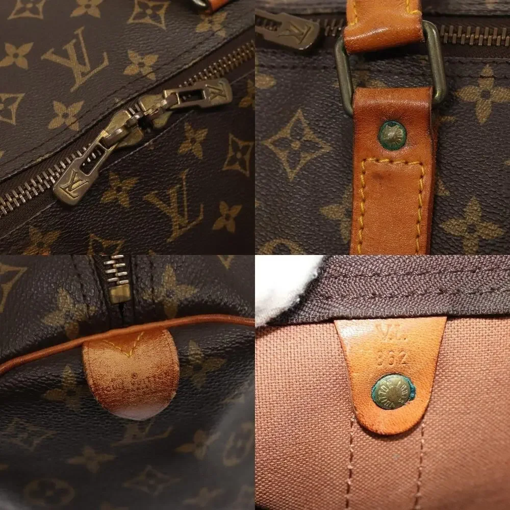 Louis Vuitton Monogram Keepall 60 Travel Bag Brown
